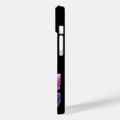 Personalisiertes elegantes lila Monogramm Case-Mate iPhone Hülle (Rückseite / Links)