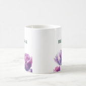 Personalisiertes elegantes lila Monogramm Kaffeetasse (Mittel)