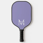 Personalisiertes elegantes Lila Monogramm und Name Pickleball Schläger (Vorderseite)