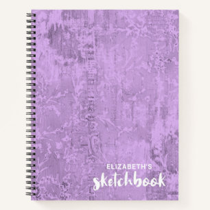 Personalisiertes elegantes Lila Sketchbook - Ihr N Notizblock