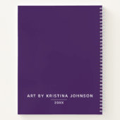 Personalisiertes elegantes Lila Sketchbook-Noteboo Notizblock (Rückseite)