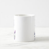 Personalisiertes elegantes lila Tulip Monogramm Kaffeetasse (Mittel)