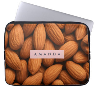 Personalisiertes Elegantes Mandel Nuss Design Laptopschutzhülle