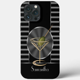 Personalisiertes elegantes Martini-Cocktailglas iPhone 13 Pro Max Hülle