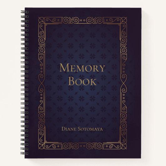 Personalisiertes elegantes Memory-Book-Notebook Notizblock (Vorderseite)