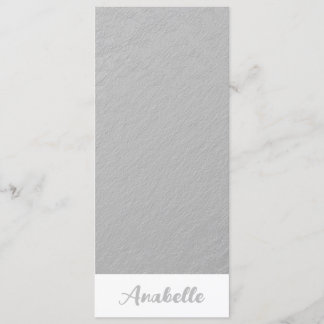 Personalisiertes Elegantes Minimalistisches Silber