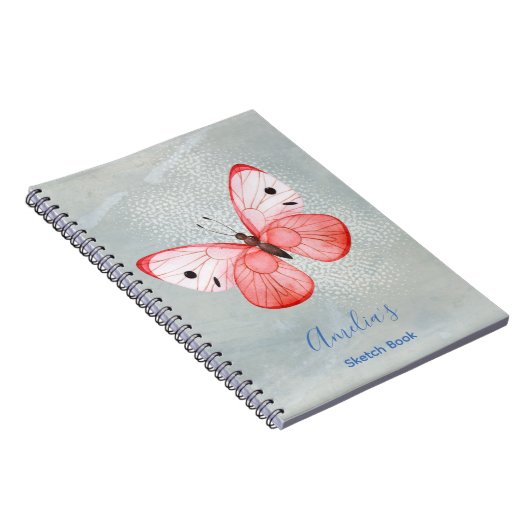 Personalisiertes elegantes Mit Monogramm Sketch-Bu Notizblock (Rechte Seite)
