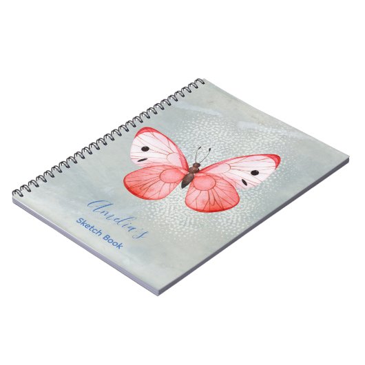 Personalisiertes elegantes Mit Monogramm Sketch-Bu Notizblock (Linke Seite)