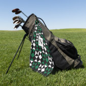 Personalisiertes elegantes modernes geometrisches golfhandtuch (Gras)