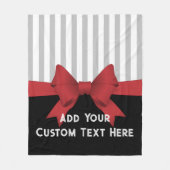 Personalisiertes Elegantes Modernes Rotes Band und Fleecedecke (Vorderseite)