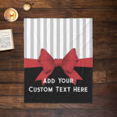 Personalisiertes Elegantes Modernes Rotes Band und Fleecedecke