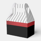 Personalisiertes Elegantes Modernes Rotes Band und Geschenkschachtel (Rückseite)