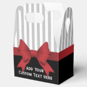 Personalisiertes Elegantes Modernes Rotes Band und Geschenkschachtel (Geöffnet)