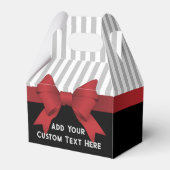 Personalisiertes Elegantes Modernes Rotes Band und Geschenkschachtel (Vorderseite)