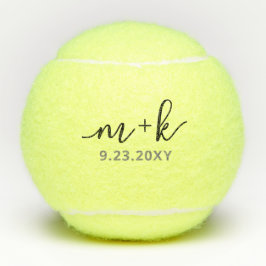 Personalisiertes elegantes Mongramm für moderne Ho Tennisbälle