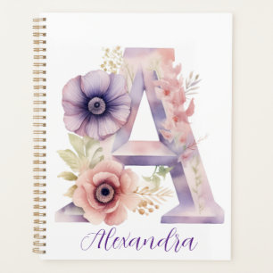 Personalisiertes elegantes Monogram-Notebook Planer