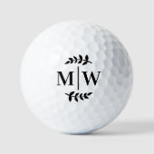 Personalisiertes Elegantes Monogramm Golfball (Vorderseite)