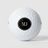 Personalisiertes elegantes monogramm Golfball-Set Golfball (Vorderseite)