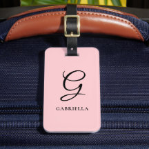 Personalisiertes elegantes Monogramm Rosa Rosa