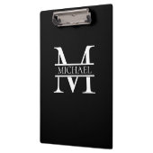 Personalisiertes elegantes Monogramm und Name Klemmbrett (Links)