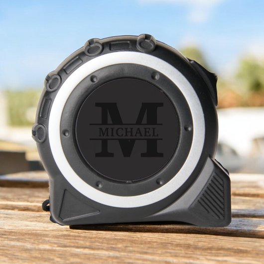 Personalisiertes elegantes Monogramm und Name Maßband