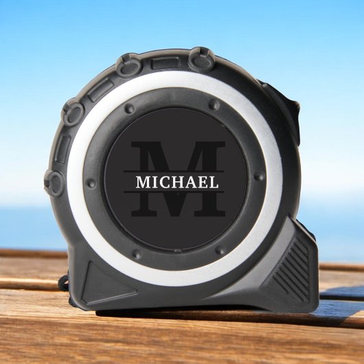 Personalisiertes elegantes Monogramm und Name Maßband