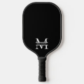 Personalisiertes elegantes Monogramm und Name Pickleball Schläger (Vorderseite)