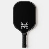 Personalisiertes elegantes Monogramm und Name Pickleball Schläger (Rückseite)