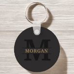 Personalisiertes elegantes Monogramm und Name Schlüsselanhänger<br><div class="desc">Mit diesem personalisierten Monogramm und Namensprodukt fügen Sie Ihren Alltagsessentiellen eine Touch Eleganz hinzu. Mit einem raffinierten Design und individuell anpassbaren Details verbindet es Eleganz und Funktionalität. Ob für den persönlichen Gebrauch oder als nachdenkliches Geschenk, dieser Artikel zeigt ein stilvolles Monogramm und Ihren gewählten Namen, sodass es einzigartig Ihnen. Ideal...</div>