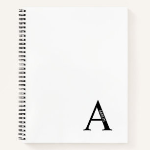 Personalisiertes elegantes Monogramm- und Namensno Notizblock