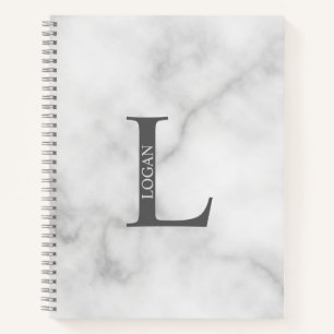 Personalisiertes elegantes Monogramm und NamensNot Notizblock