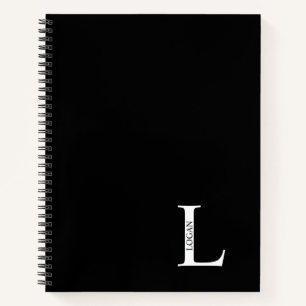 Personalisiertes elegantes Monogramm und NamensNot Notizblock