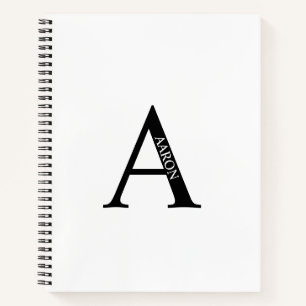 Personalisiertes elegantes Monogramm und NamensNot Notizblock