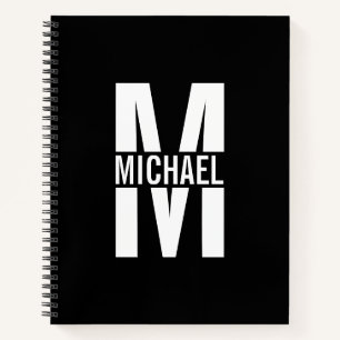 Personalisiertes elegantes Monogramm und NamensNot Notizblock