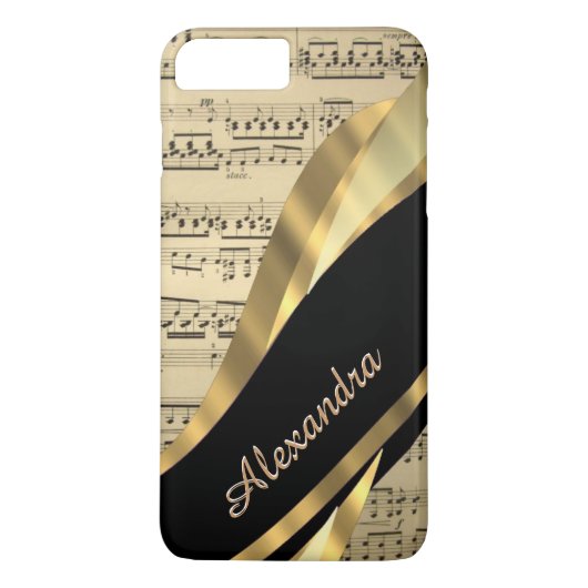 Personalisiertes elegantes Musikblatt Case-Mate iPhone Hülle (Rückseite)