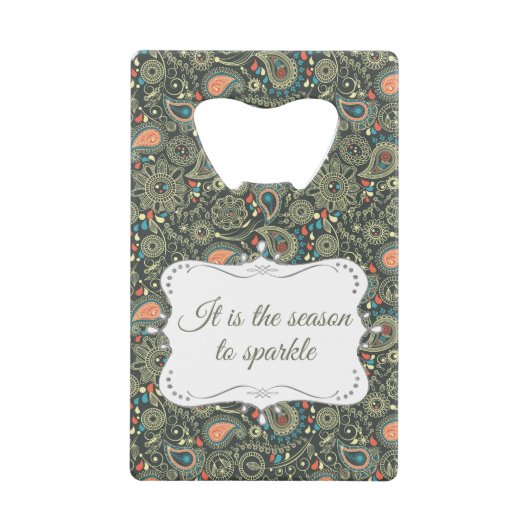 Personalisiertes elegantes Muster Geldbeutel Flaschenöffner (Vorderseite)