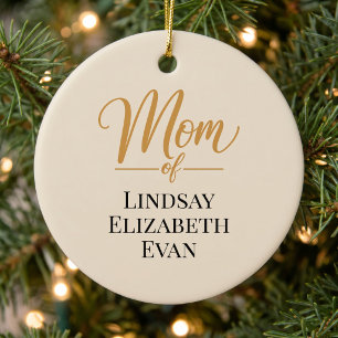 Personalisiertes Elegantes Mutter Weihnachten Keramik Ornament