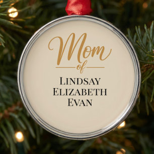 Personalisiertes Elegantes Mutter Weihnachten Ornament Aus Metall
