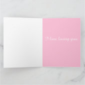 Personalisiertes elegantes, Niedliches rosa Herzva Karte (Innenseite)