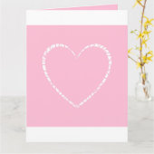 Personalisiertes elegantes, Niedliches rosa Herzva Karte (Gelbe Blume)