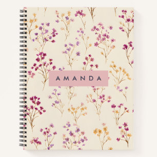 Personalisiertes elegantes Pastel-Blumendesign Notizblock