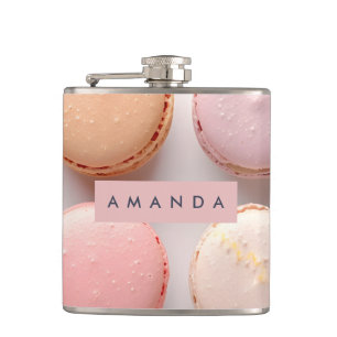 Personalisiertes Elegantes Pastell-Macaron Flachmann