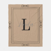 Personalisiertes Elegantes Pferd Lover Fleece Blan (Vorderseite)