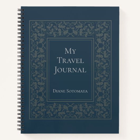 Personalisiertes elegantes Reisejournal Notizblock (Vorderseite)