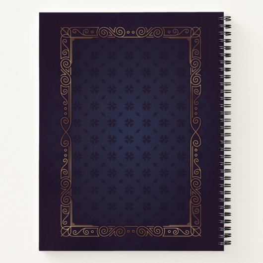 Personalisiertes elegantes Reisejournal Notizblock (Rückseite)