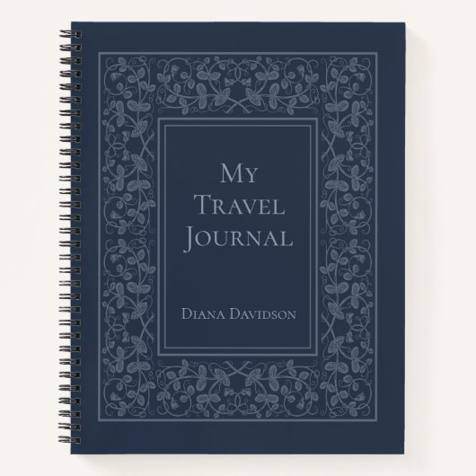 Personalisiertes elegantes Reisejournal Notizblock (Vorderseite)