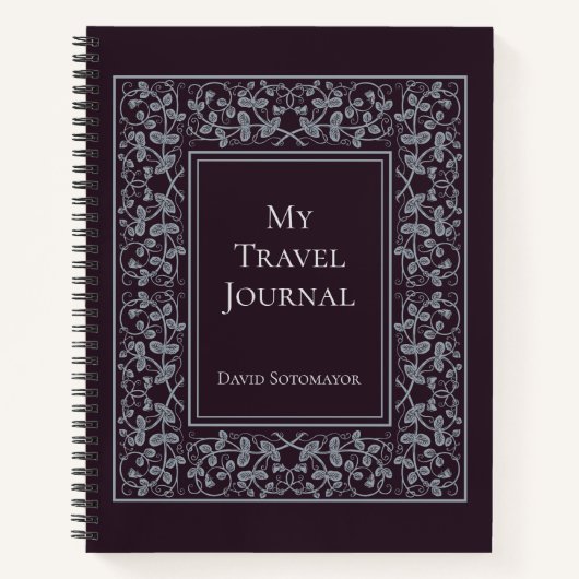 Personalisiertes elegantes Reisejournal Notizblock (Vorderseite)