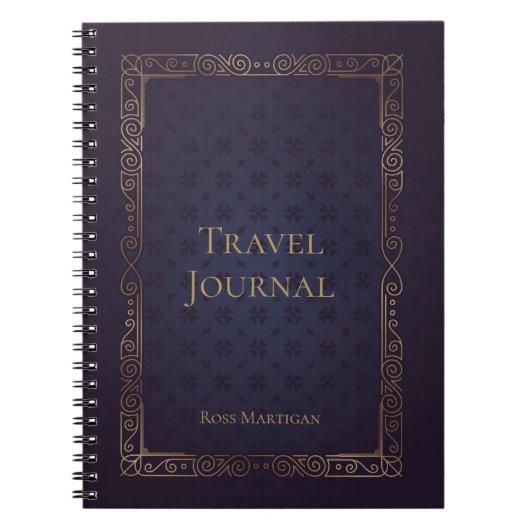 Personalisiertes elegantes Reisejournal Notizblock (Vorderseite)