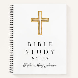 Personalisiertes elegantes religiöses Kreuz Notizblock