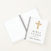 Personalisiertes elegantes religiöses Kreuz Notizblock (Innenseite)